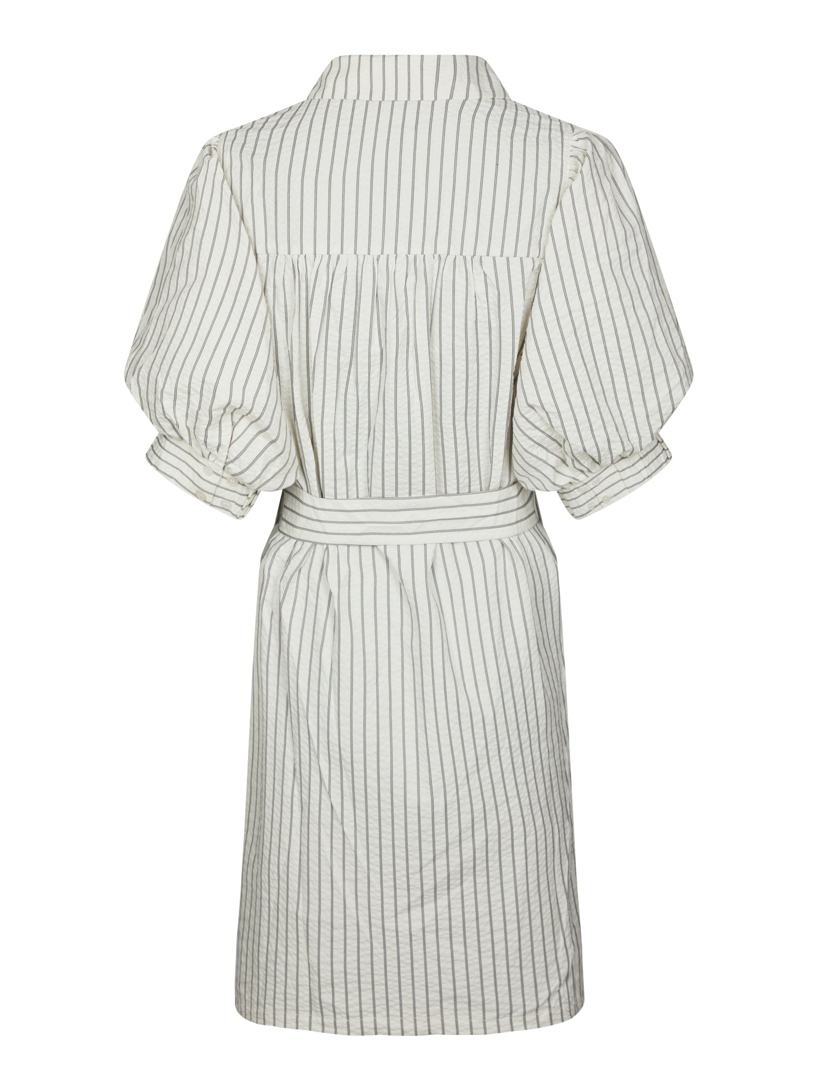 SERENE SLIM STRIPE DRESS 121 OFF WHITE