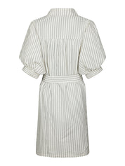 SERENE SLIM STRIPE DRESS 121 OFF WHITE