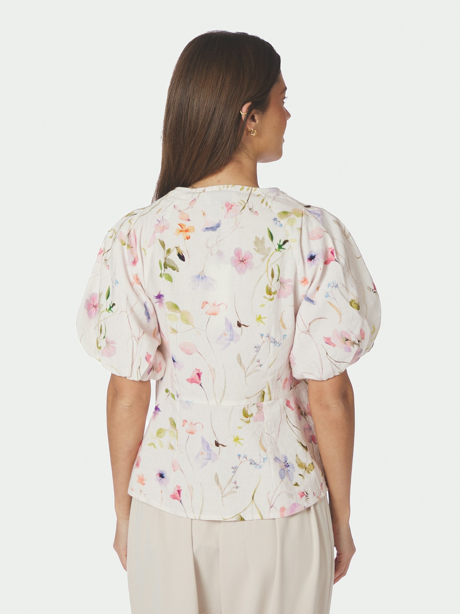 IRINA FLOWER BLOUSE 121 OFF WHITE