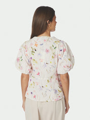 IRINA FLOWER BLOUSE 121 OFF WHITE