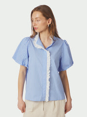 Ulia Stripe Blouse – 375 BLUE STRIPE