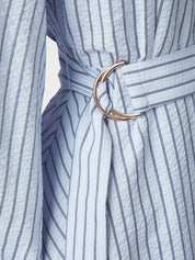 FELICE STRIPED CREPE DRESS 140 BLUE