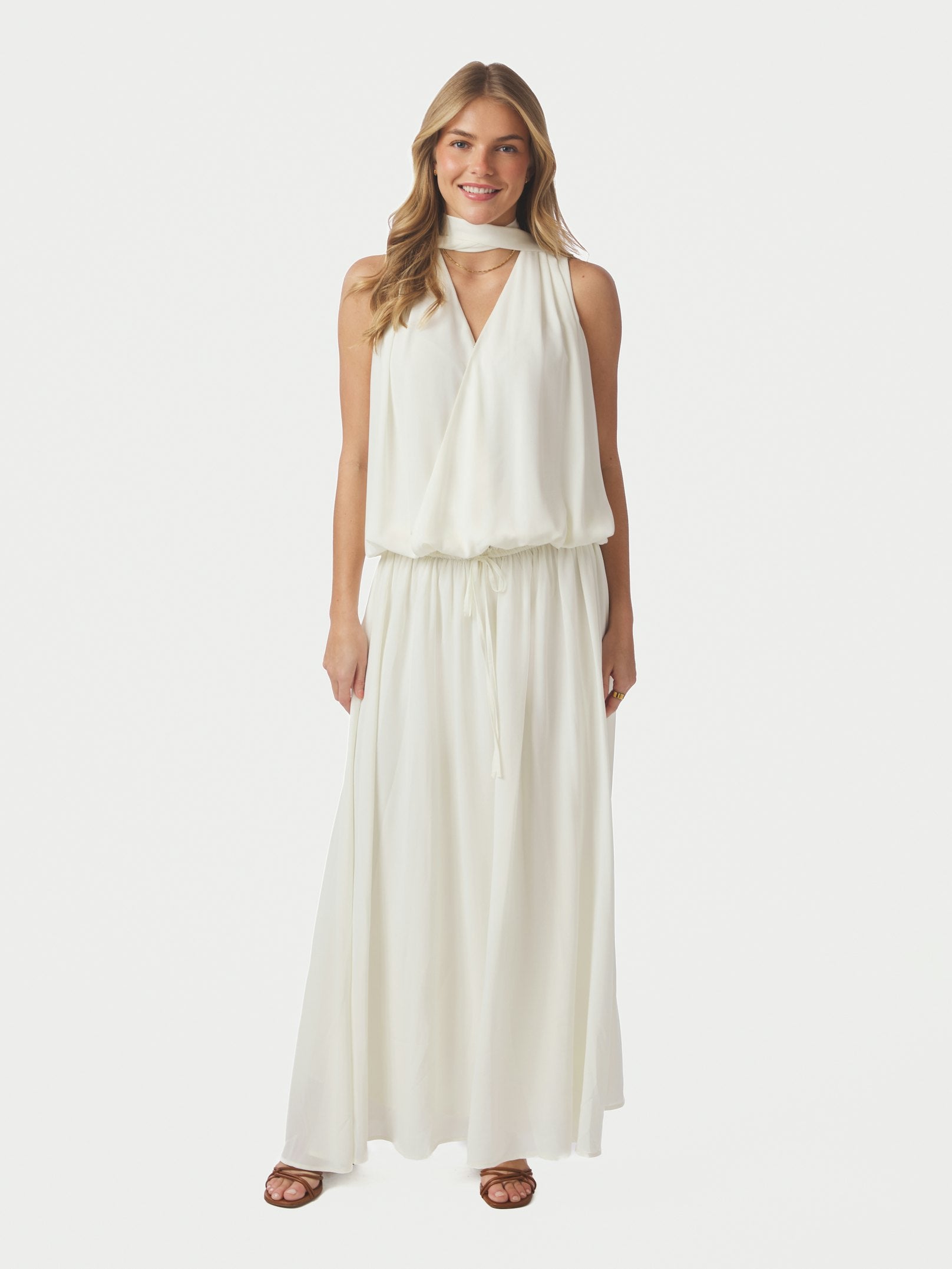 SABRIA CHIFFON SKIRT 121 OFF WHITE
