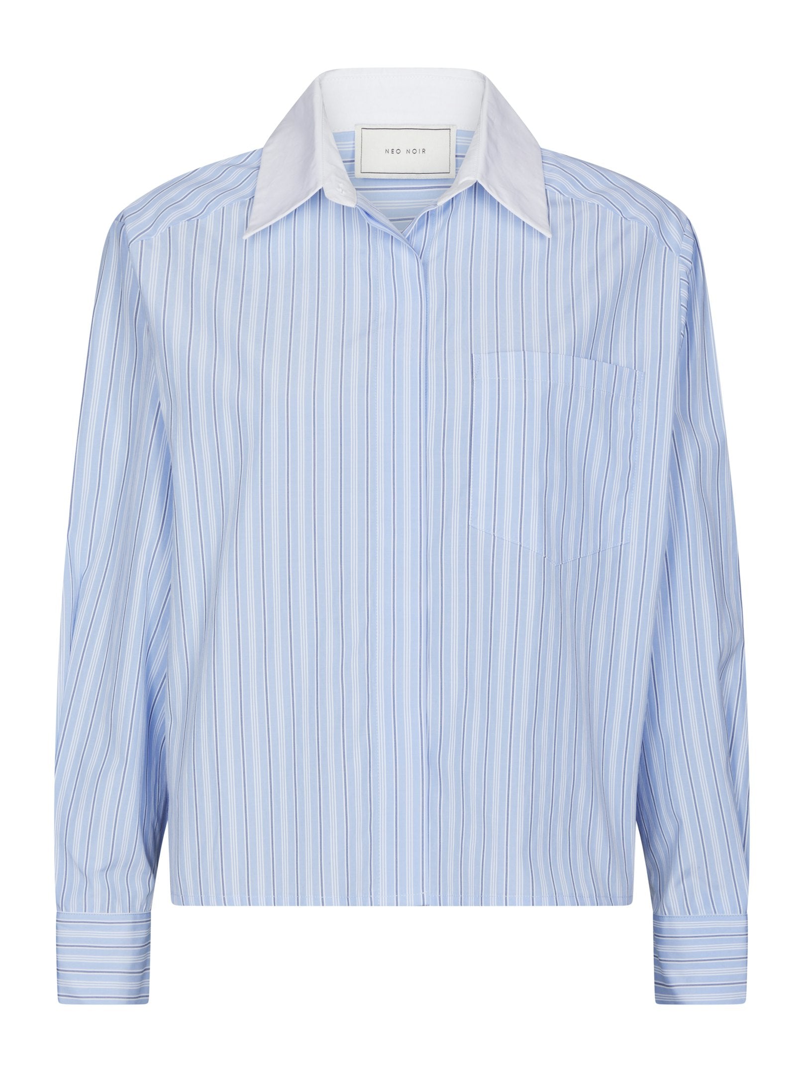 DELFIA STRIPE SHIRT 665 LIGHT BLUE