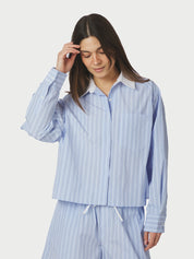 DELFIA STRIPE SHIRT 665 LIGHT BLUE