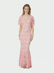 CELESSE FLOWER FADE DRESS 754 LIGHT PINK