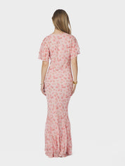 CELESSE FLOWER FADE DRESS 754 LIGHT PINK
