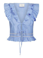 JOLIA STRIPE TOP 145 LIGHT BLUE