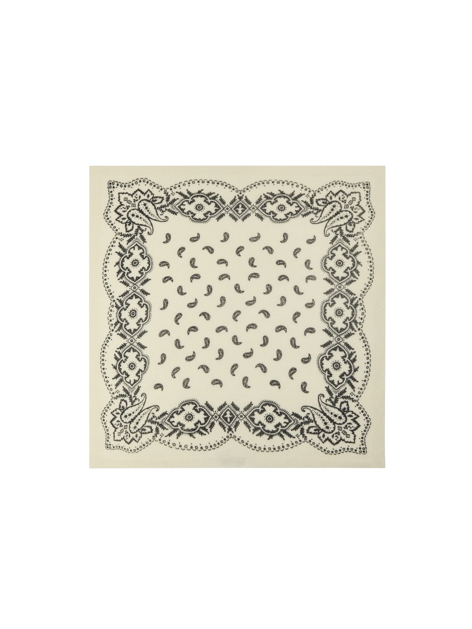 ADELINA PAISLEY KNIT SCARF 121 OFF WHITE