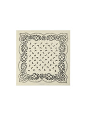 ADELINA PAISLEY KNIT SCARF 121 OFF WHITE