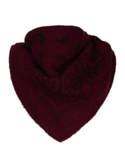 ADELINA PAISLEY KNIT SCARF 682 WINE
