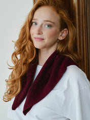 ADELINA PAISLEY KNIT SCARF 682 WINE