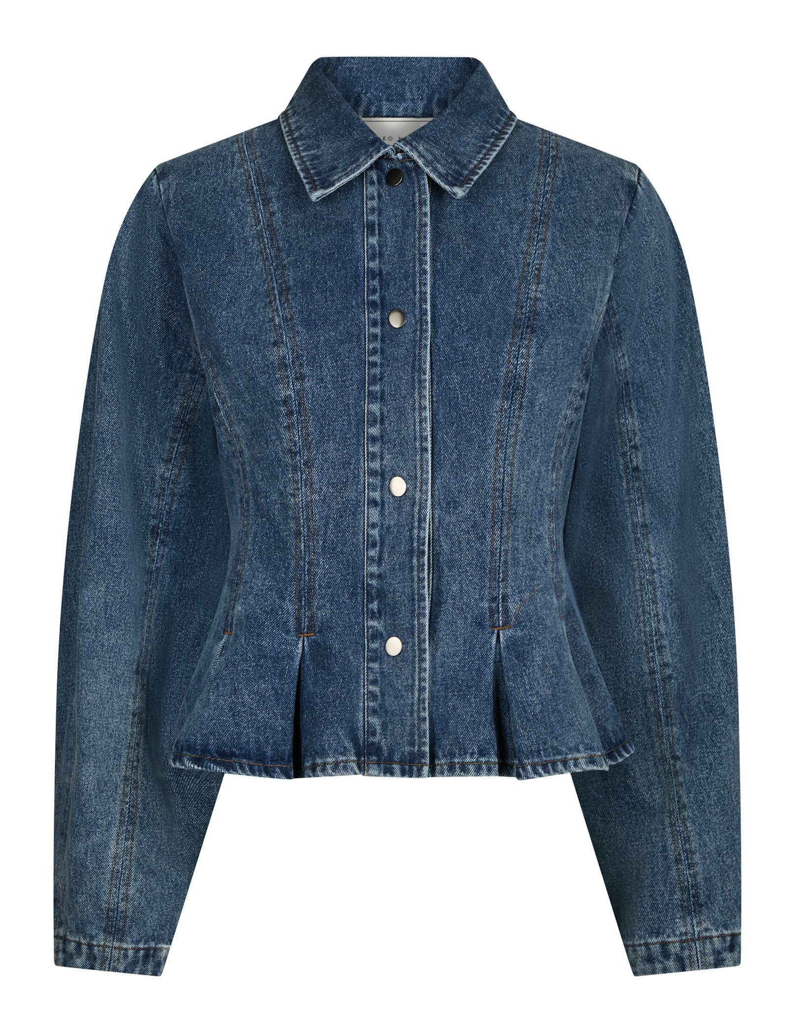 Rivora Denim Peplum Jacket – BLUE
