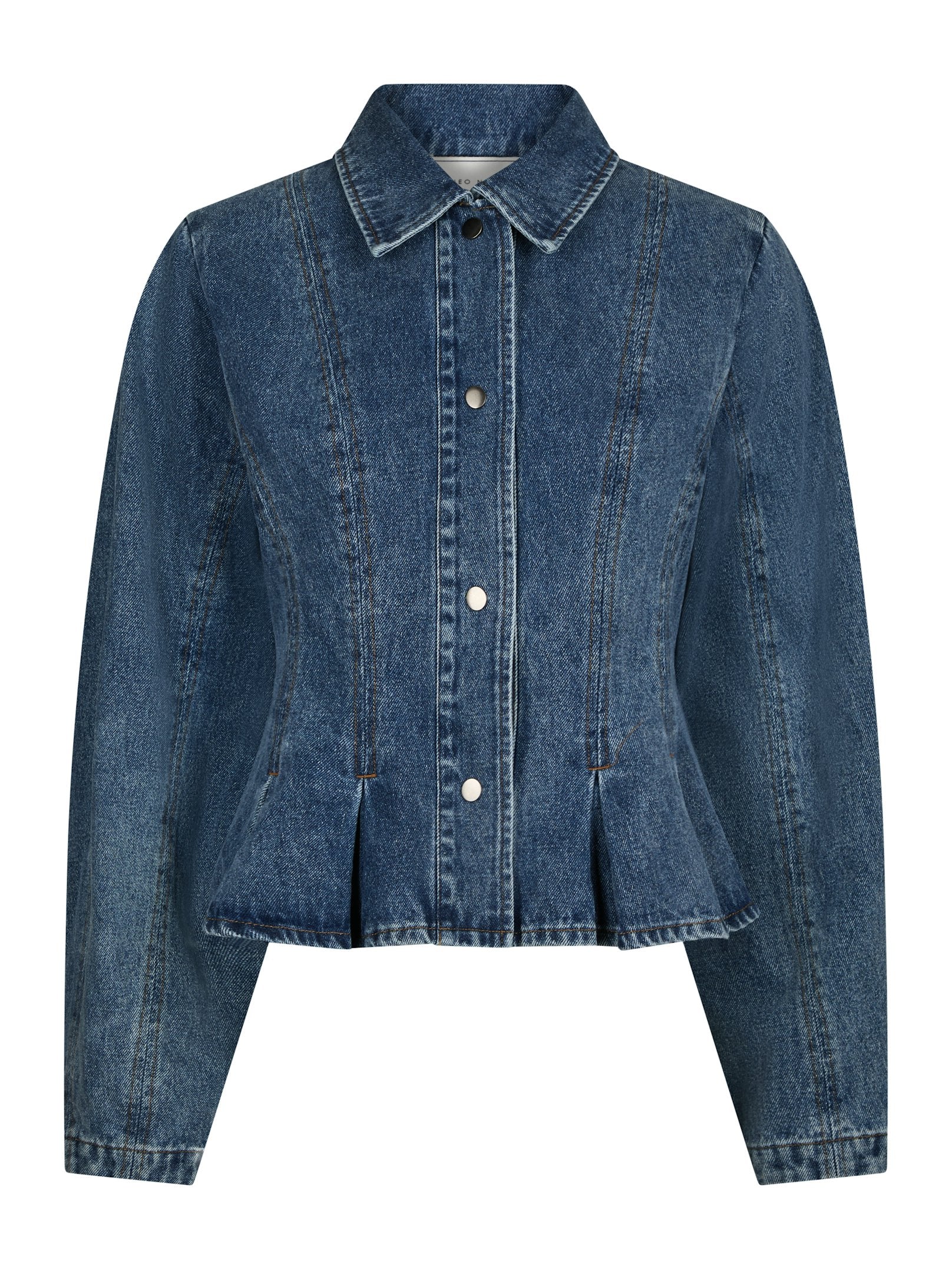 Rivora Denim Peplum Jacket – BLUE