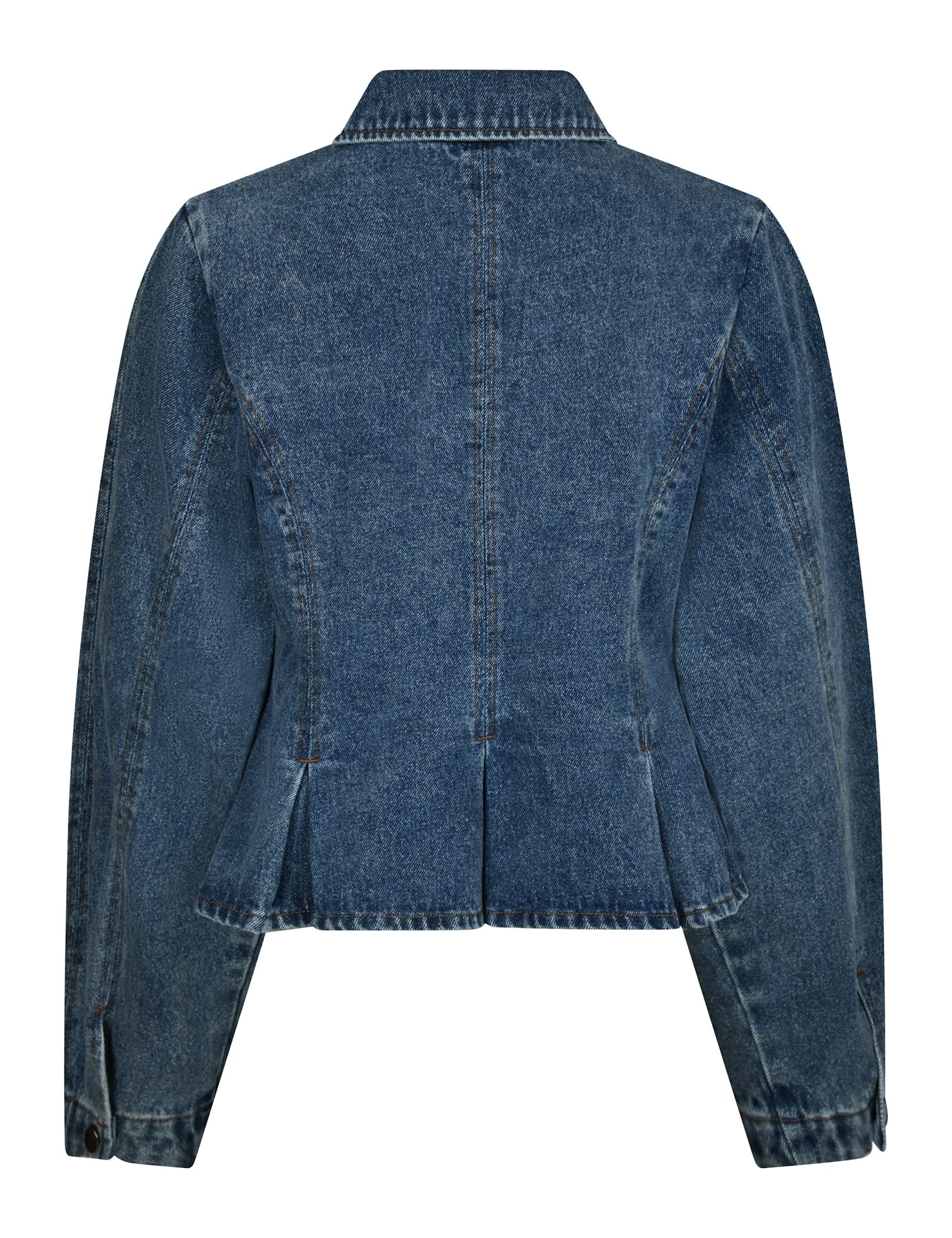 Rivora Denim Peplum Jacket – BLUE