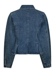 Rivora Denim Peplum Jacket – BLUE