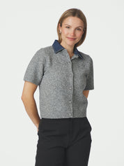 Amoria Knit Cardigan – GREY MELANGE