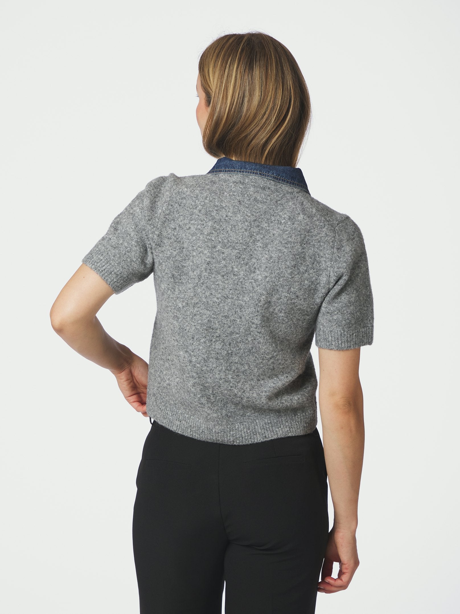Amoria Knit Cardigan – GREY MELANGE