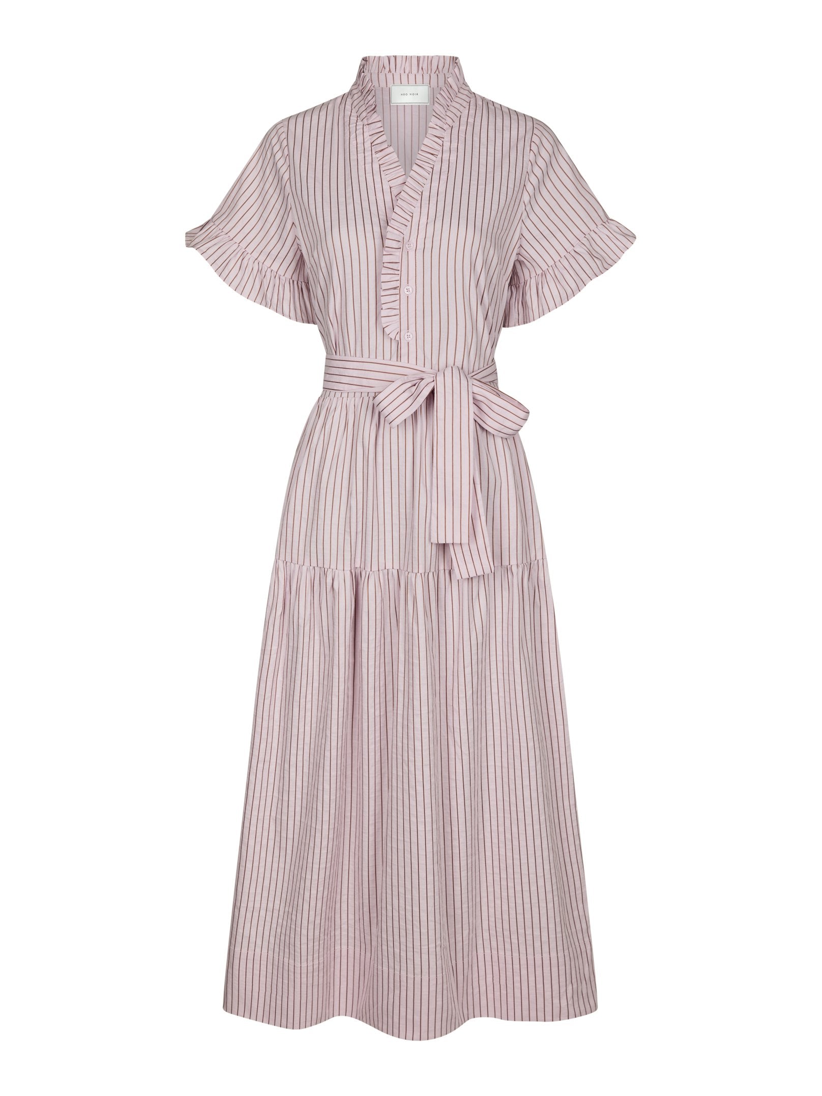 NESSIE STRUCTURE STRIPE DRESS 754 LIGHT PINK