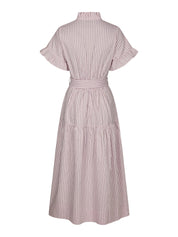 NESSIE STRUCTURE STRIPE DRESS 754 LIGHT PINK