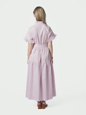 NESSIE STRUCTURE STRIPE DRESS 754 LIGHT PINK