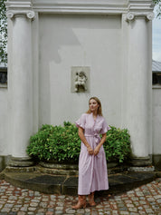 NESSIE STRUCTURE STRIPE DRESS 754 LIGHT PINK