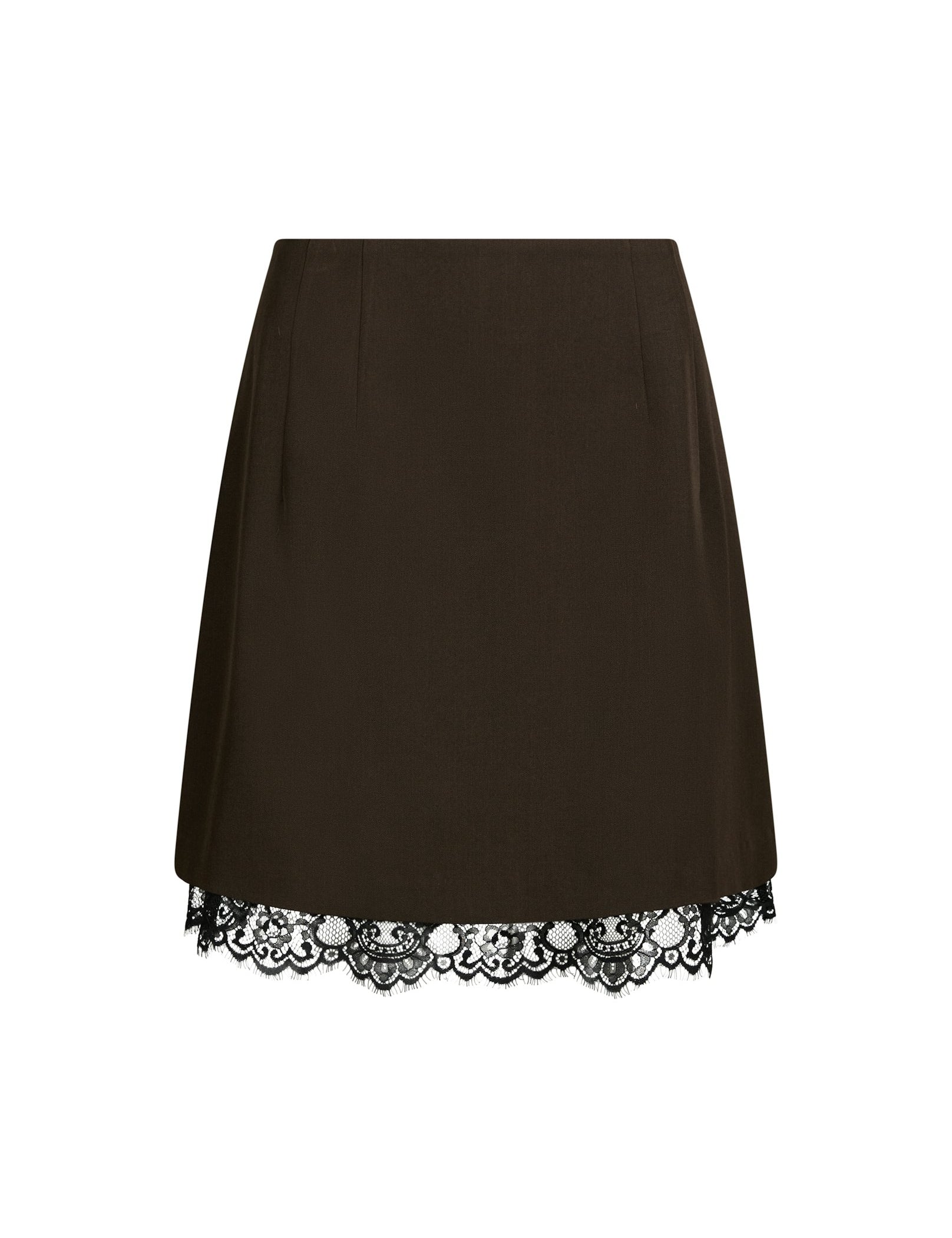 Brigitte Structure Lace Skirt – 676 DARK BROWN