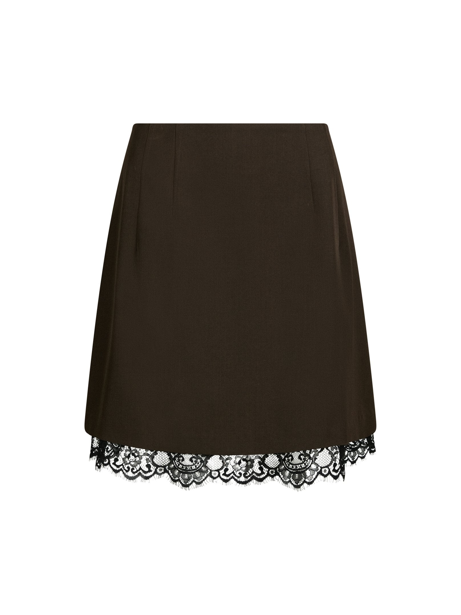 Brigitte Structure Lace Skirt – 676 DARK BROWN