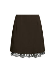 Brigitte Structure Lace Skirt – 676 DARK BROWN
