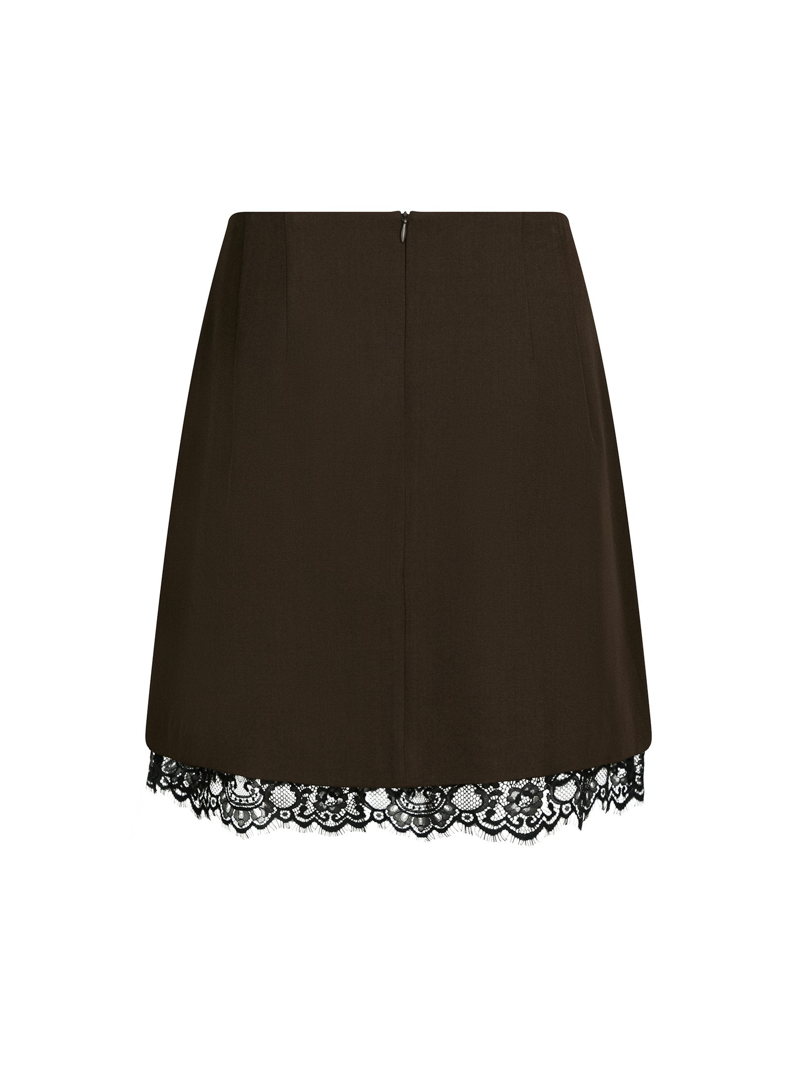 Brigitte Structure Lace Skirt – 676 DARK BROWN