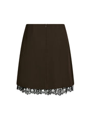 Brigitte Structure Lace Skirt – 676 DARK BROWN
