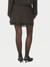 Brigitte Structure Lace Skirt – 676 DARK BROWN
