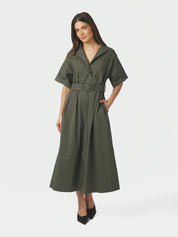 Cina Poplin Dress – ARMY
