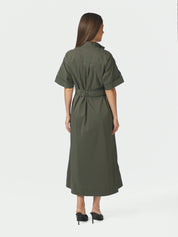 Cina Poplin Dress – ARMY
