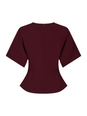 Miriel Drape Blouse – PLUM