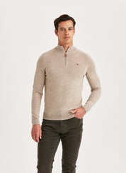MERINO JOHN ZIP 05 KHAKI
