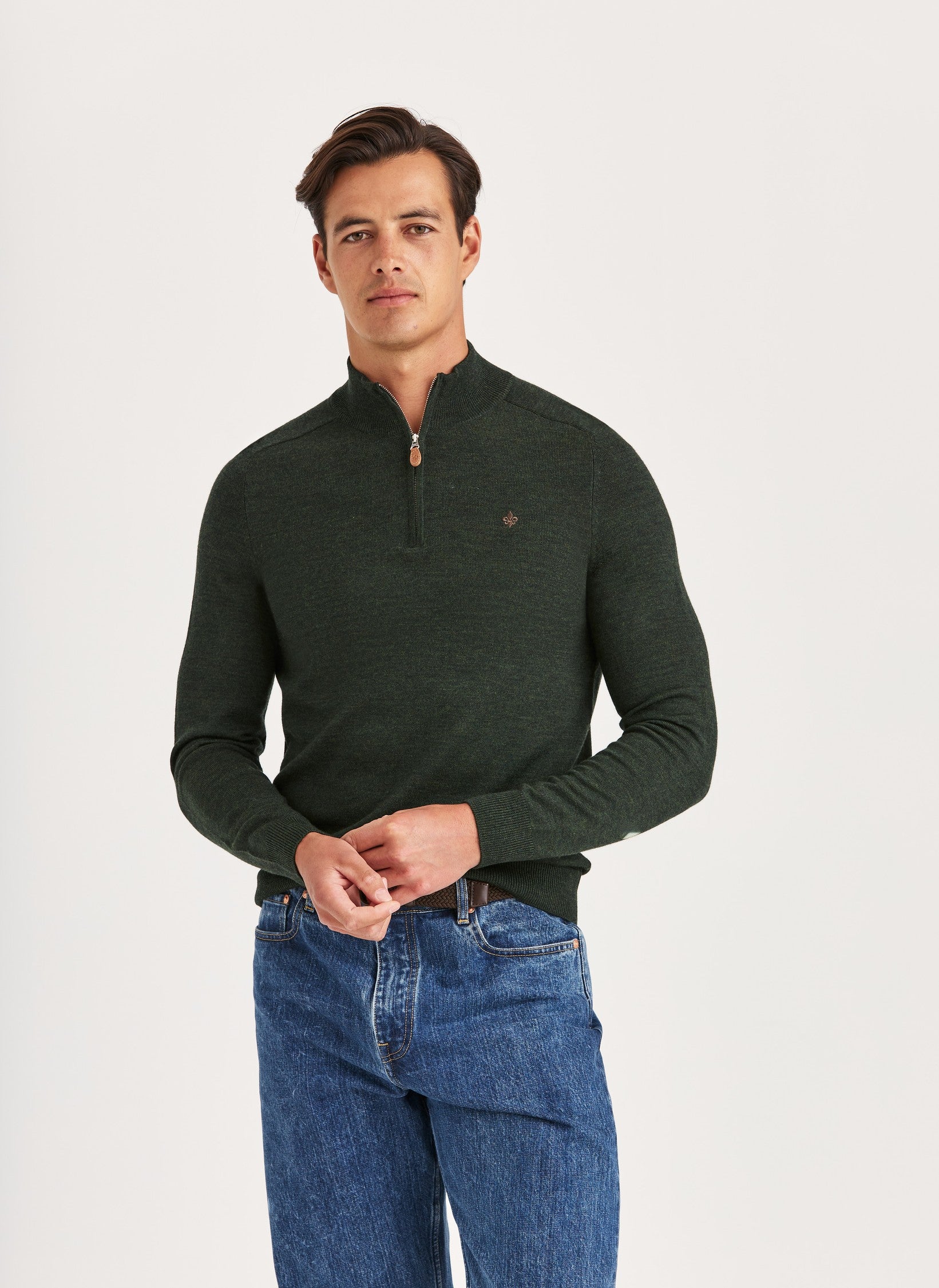 MERINO JOHN ZIP 77 OLIVE
