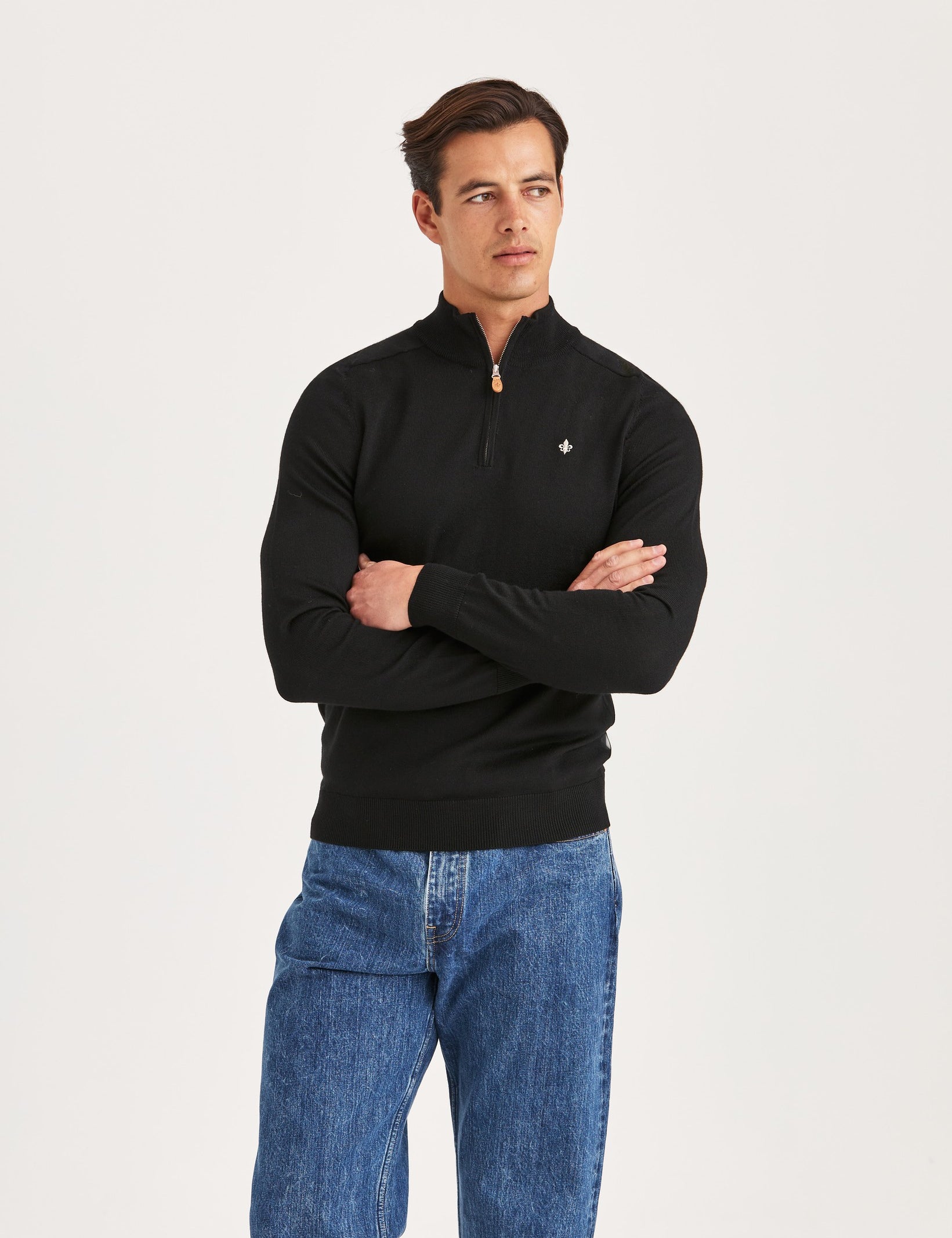 MERINO JOHN ZIP 99 BLACK