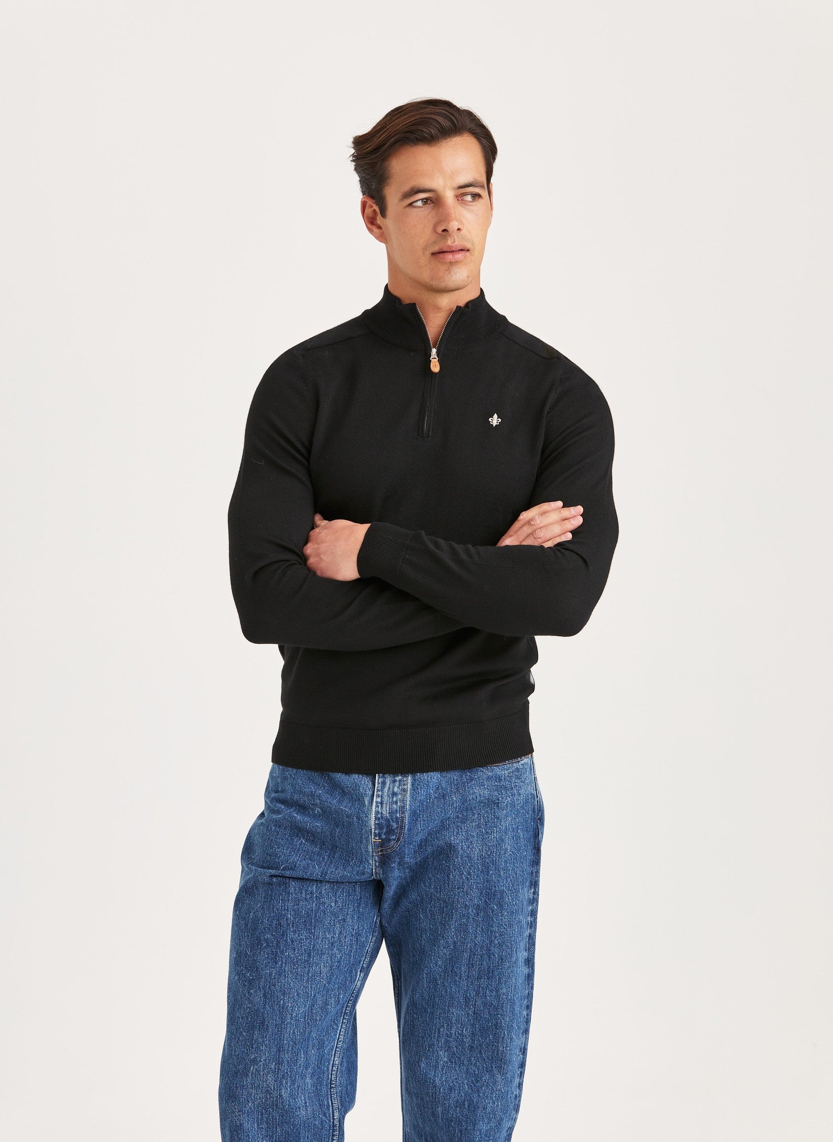 MERINO JOHN ZIP 99 BLACK