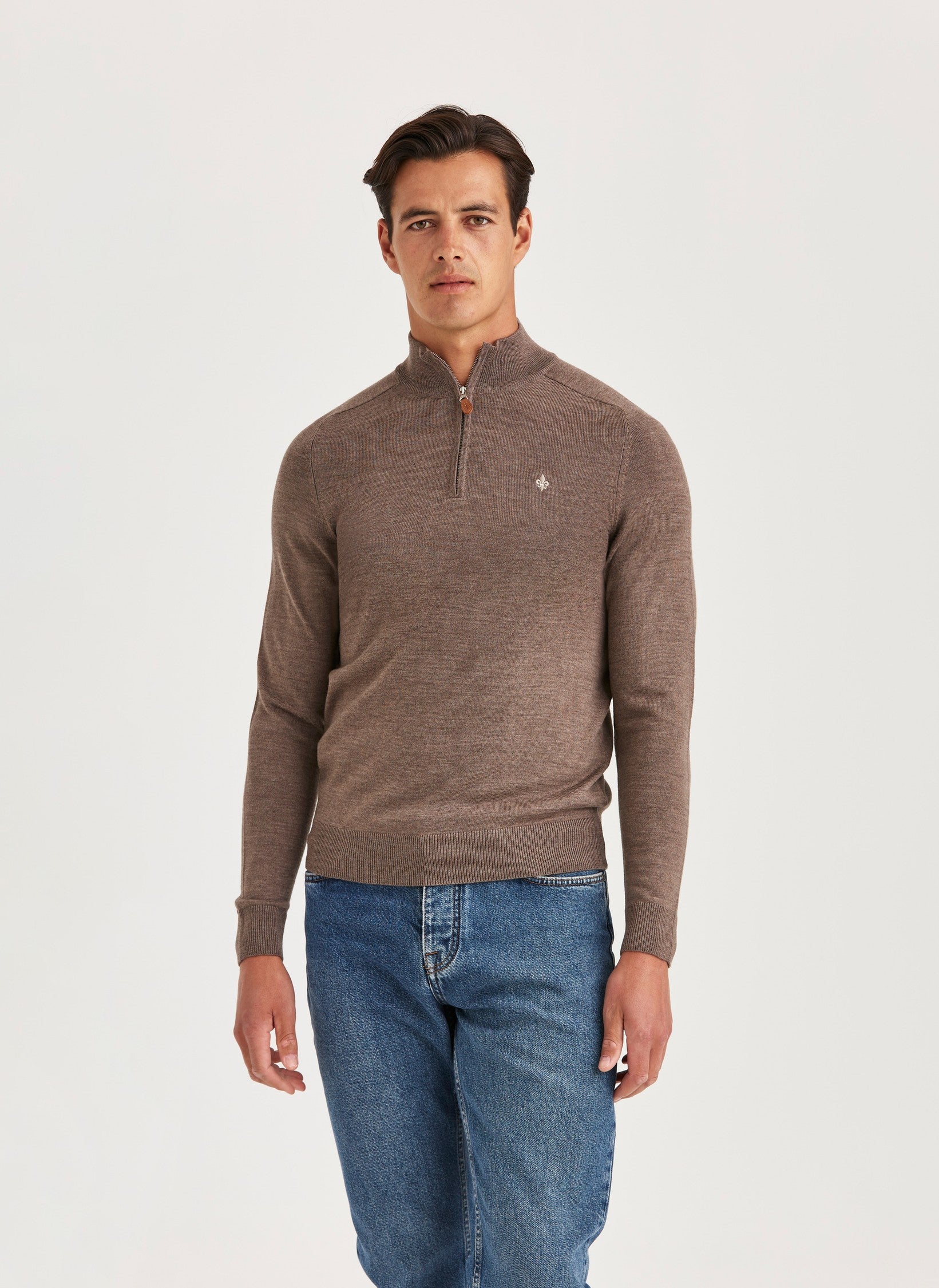 MERINO JOHN ZIP 84 BROWN