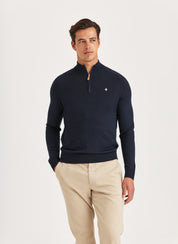 MERINO JOHN ZIP 60 NAVY