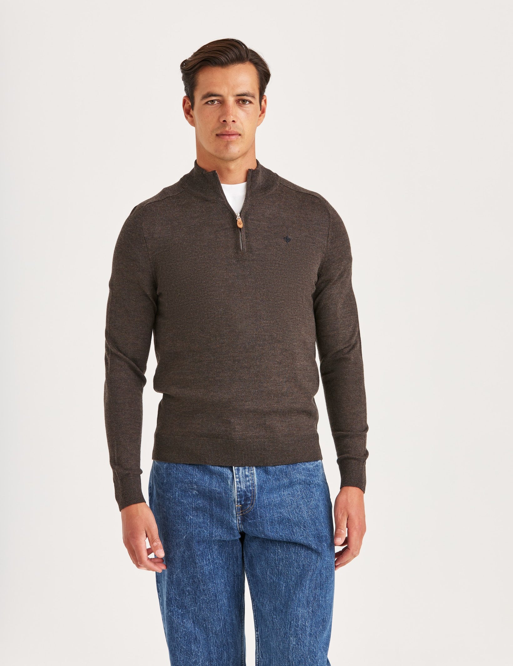 MERINO JOHN ZIP 88 BROWN