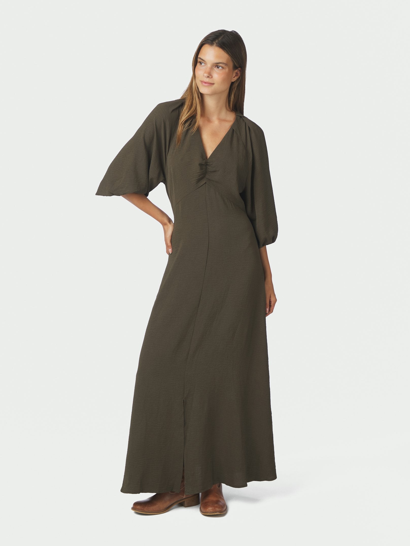 Meriel Structure Solid Dress – ARMY