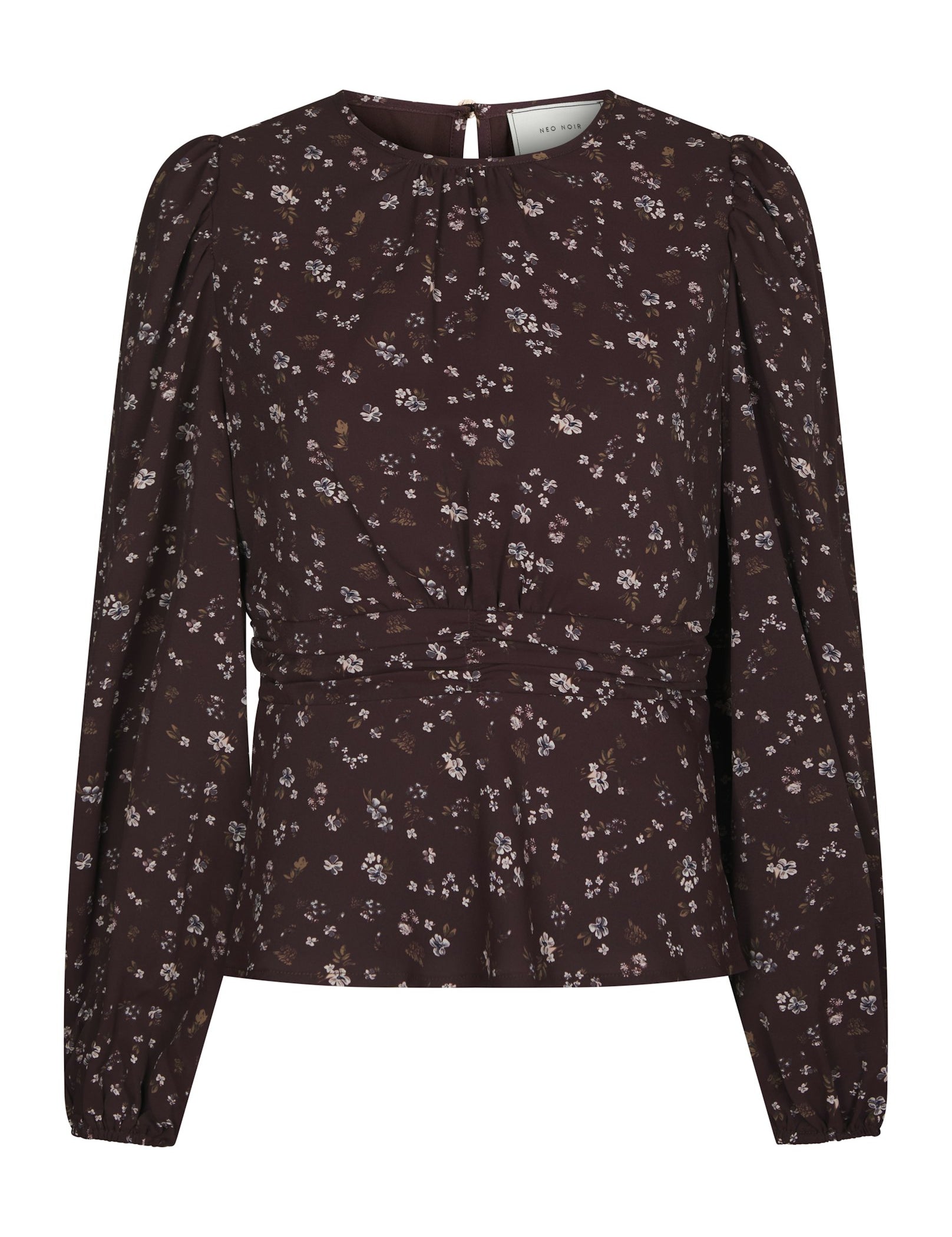 Delphine Flowerbunch Blouse – CHOCOLATE PLUM
