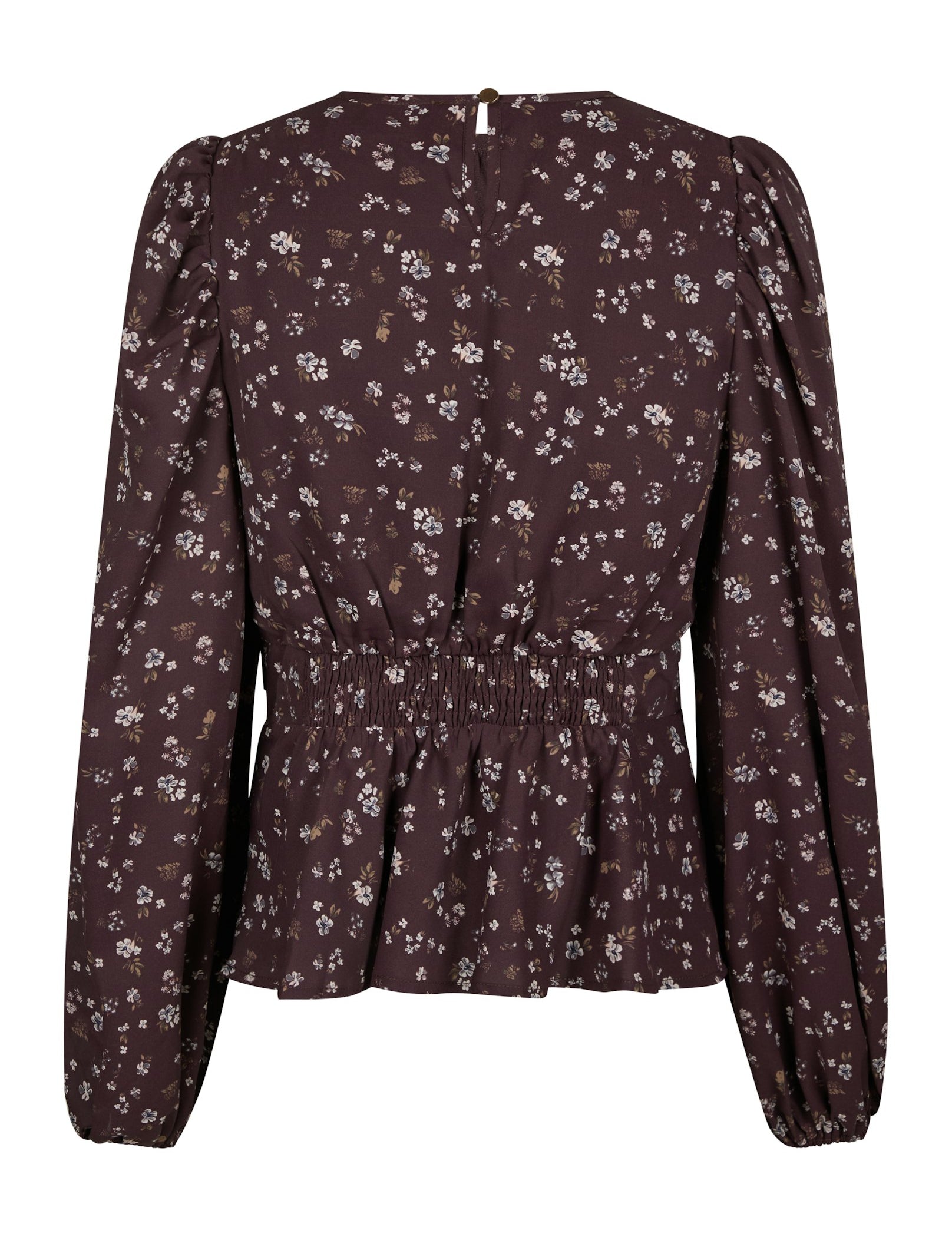 Delphine Flowerbunch Blouse – CHOCOLATE PLUM