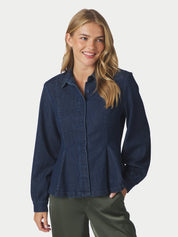 Melody Denim Shirt – DARK BLUE