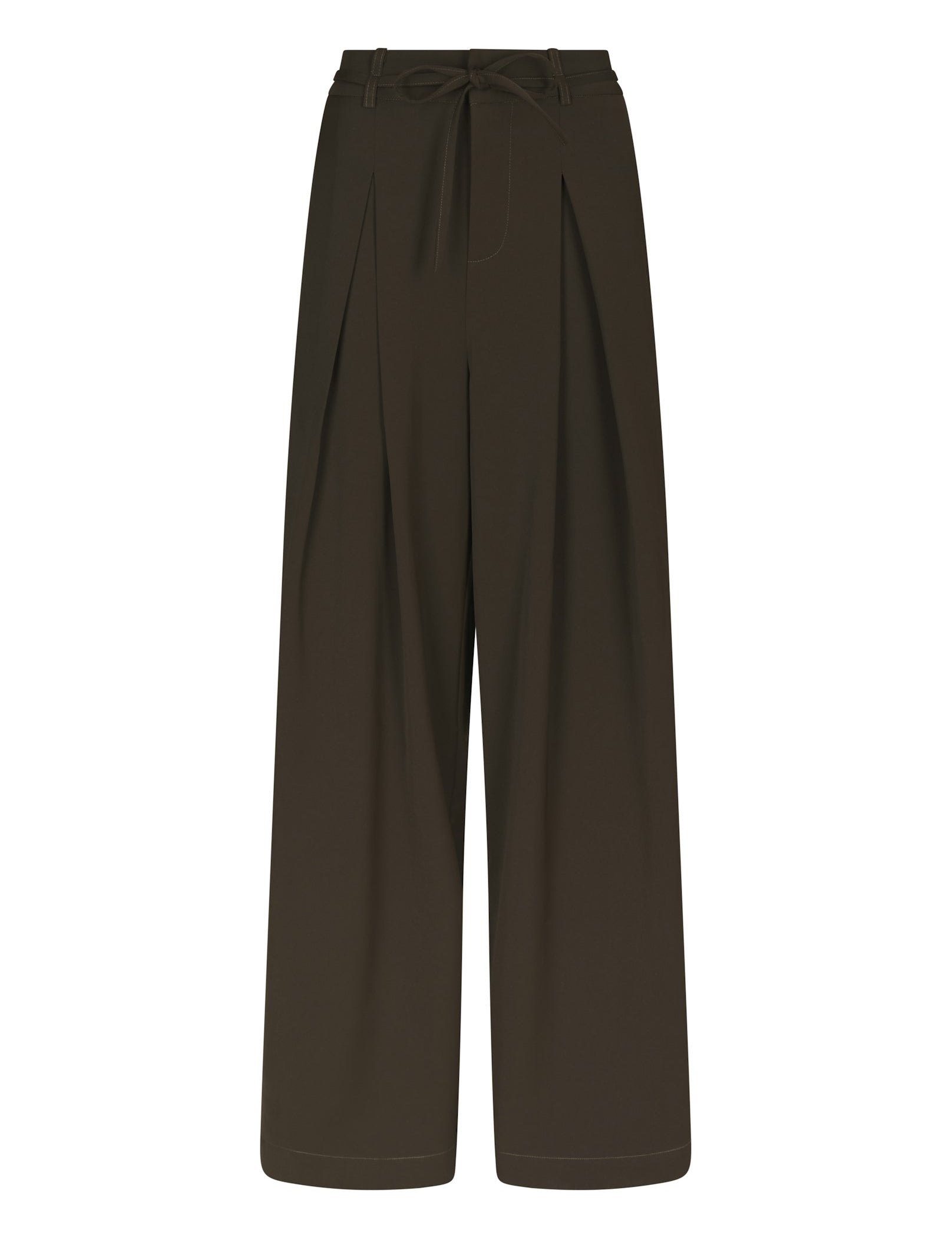 Eddina Woven Pants – DARK BROWN