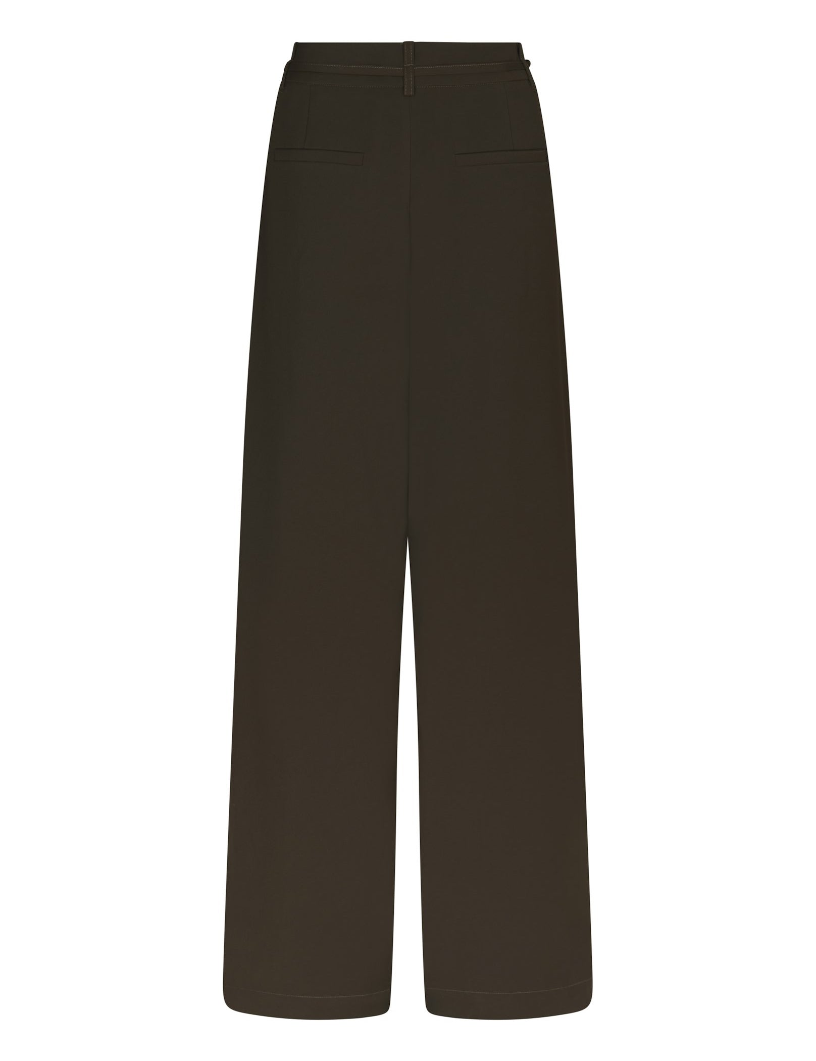Eddina Woven Pants – DARK BROWN