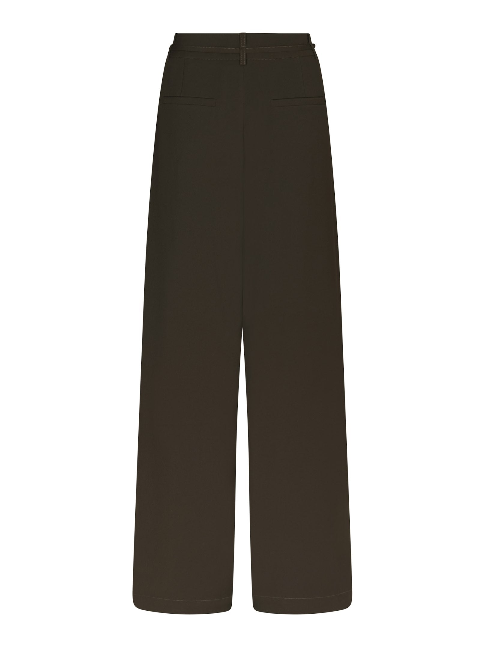 Eddina Woven Pants – DARK BROWN