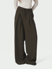 Eddina Woven Pants – DARK BROWN